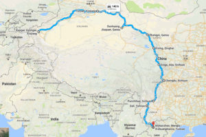 Riding China from Kashgar Qinghai Mohan 